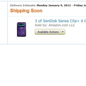 SanDisk Sansa Clip+ 4 GB MP3 Player 공구 진행상황.