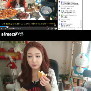 흔한 아프리카 먹방 bj 실제 먹는양.