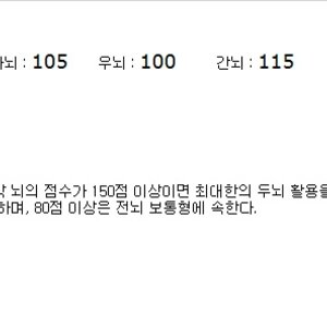 뇌 테스트 존내 오래걸리네