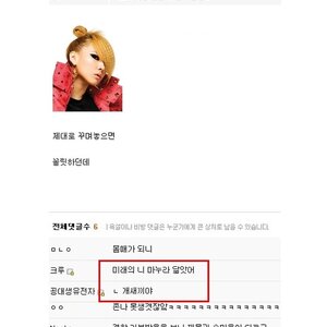CL이 못생긴건 아닌거 같은데