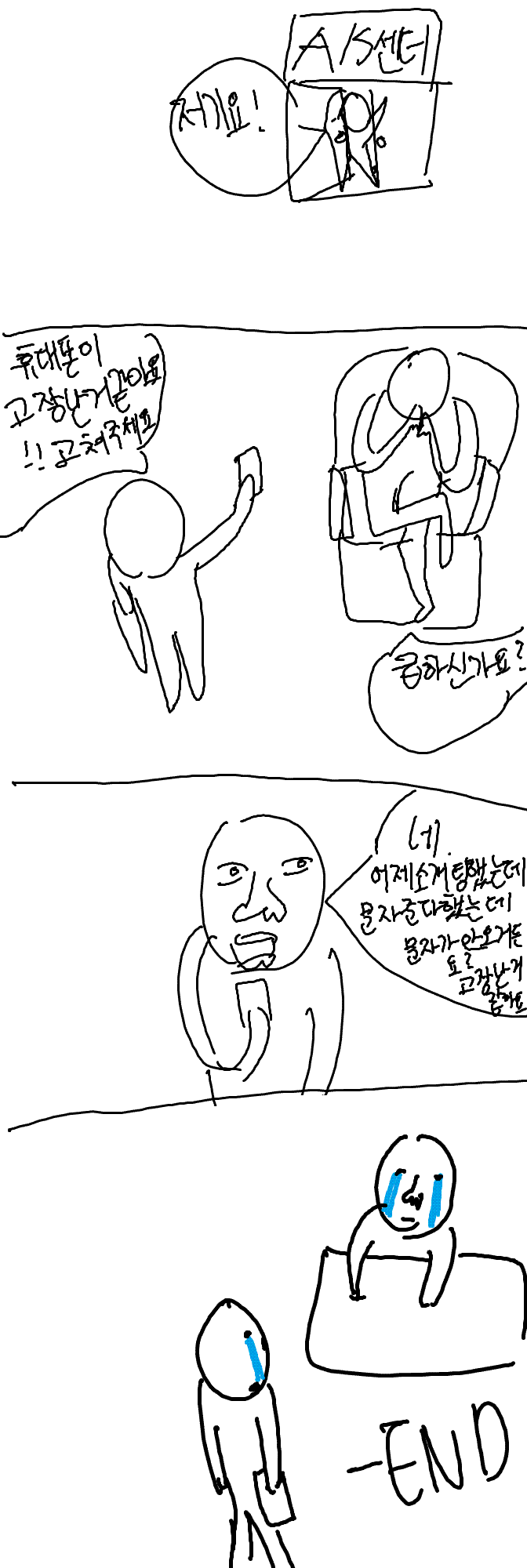 고장난 휴대폰